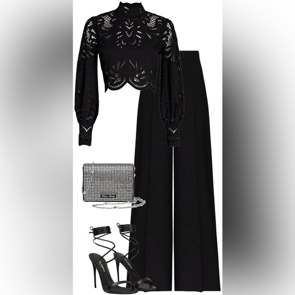 ASH MYSTERY - NWT Single Pleat Black Pant - Picture 3 of 4